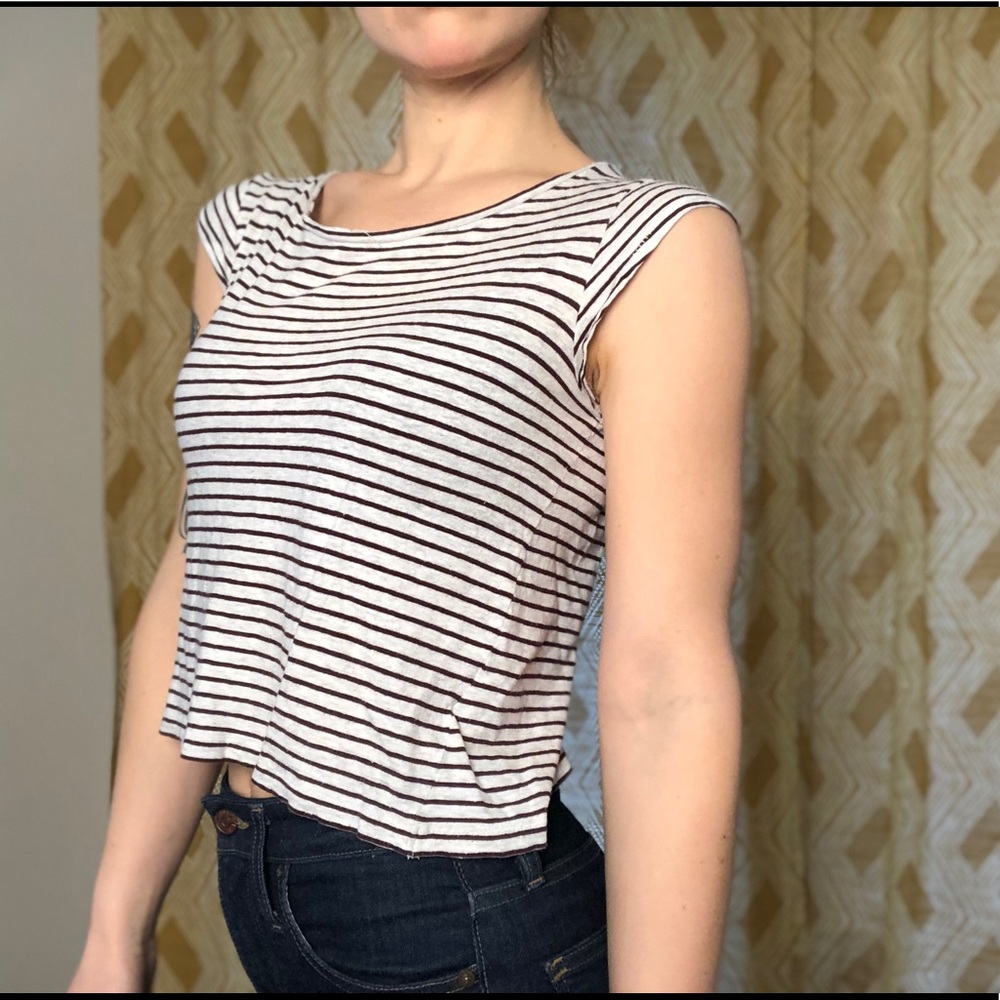 MADEWELL Striped Crop Tee